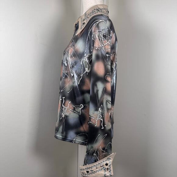 1849 Vintage Western Ranchwear Shirt Jacket Zip-Up Women XXL USA Made Rodeo Show - Picture 3 of 10